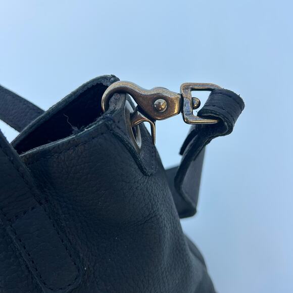 New Parker Clay Valley Wine Tote Leather Black Cylindrical Two Bottles - Picture 6 of 14